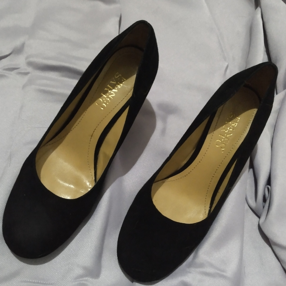 Franco Sarto black wedge 7.5